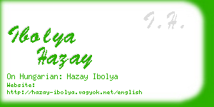 ibolya hazay business card